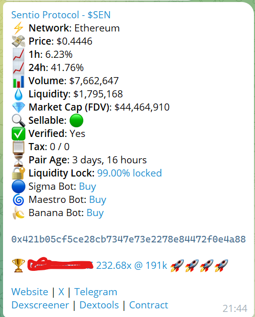 EyeonxB's tweet photo. 💸 Are you cashing in with EyeOnX Bot? 💸

$SEN 191K --> 44M (x233)
$RAI 1.92M --> 68M (x36)
$Alpha 1.64M --> 19M (x12)
$Spore 4.15M --> 44M (x11)
Join the ranks and watch your money grow! 🌟

Bot: https://t.co/0HdmUr9UFt

#TwitterGrowth #EyeOnXBot #FollowerTracker #SocialMedia https://t.co/Qkl1HveVRz