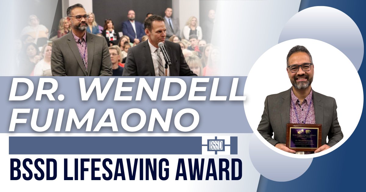 .<a href="/WildcatsBSHS/">BSHS Wildcats</a> Associate Principal Dr. Wendell Fuimaono was recognized with the BSSD Lifesaving Award at the December Board Meeting for his swift response and quick thinking during an emergency situation. Dr. Fuimaono successfully performed the Heimlich maneuver on a student