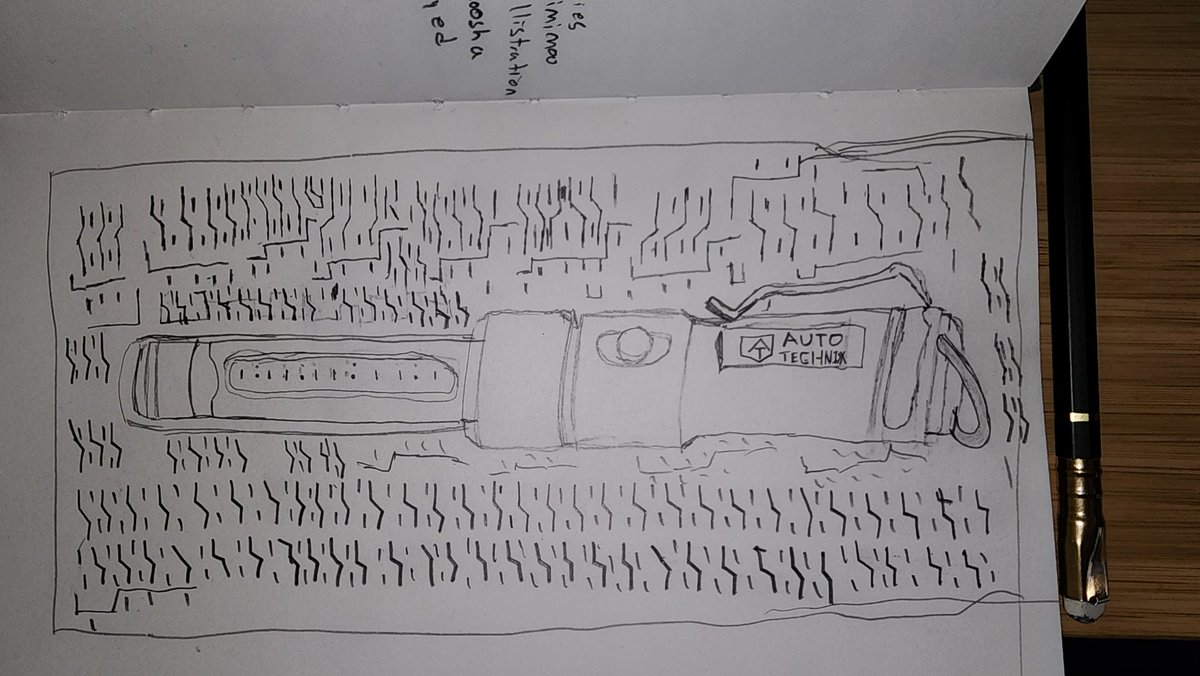 SolidSnarf's tweet image. Day 2. Not sure what lines i was supposed to make in the frame. It's a flashlight.....
@javicandraw