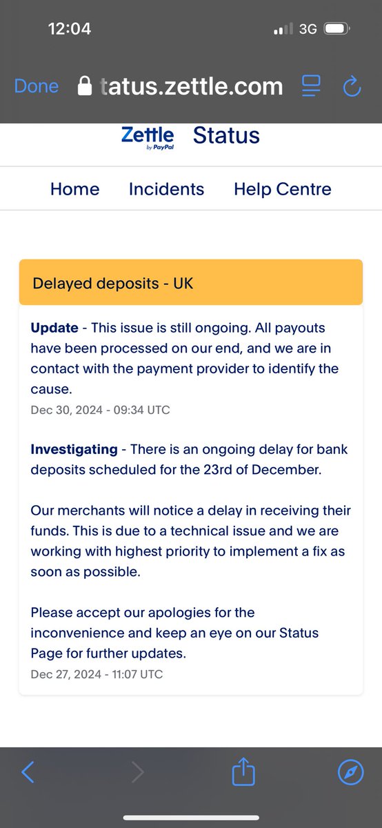 michaelakerrs's tweet photo. #zettle #stvnews #skynews 

UK Small business owners left without cash after Zettle fail to payout their Christmas weekend takings. They still haven’t paid them leaving them with no money and very little feedback! https://t.co/x5MWsFkuLx