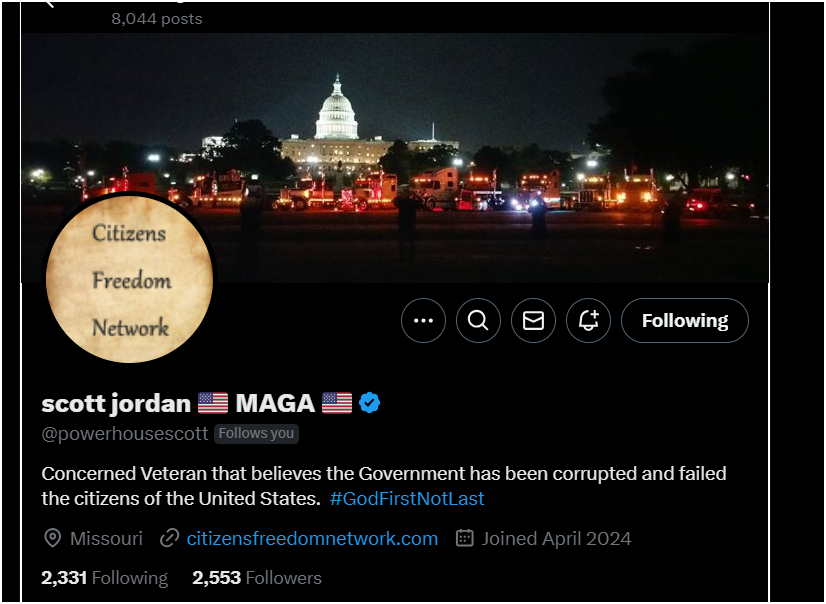 PrairiePatriot9's tweet image. 🎉 Shoutout ! 🎉🎉🎉🎉🎉🎉🎉

Concerned Veteran that believes the Government has been corrupted and failed the citizens of the United States.  #GodFirstNotLast

Thank you all for being awesome and supporting each other! 🙌
👉👉 Please follow! @powerhousescott