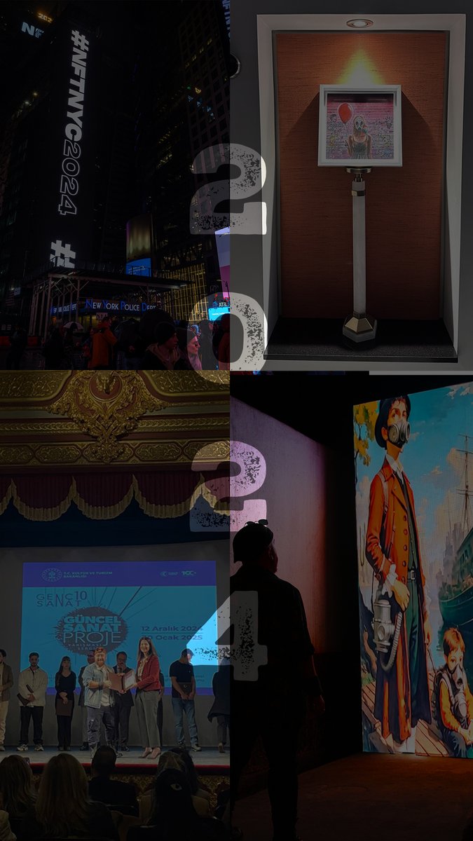 2024 was full of art for me. My work was exhibited in New York, I received awards, and appeared in events, books, and magazines. Meeting amazing people made it special. Writing new stories together in 2025 makes the journey meaningful.❤️I wish everyone a new year full of art!🌲