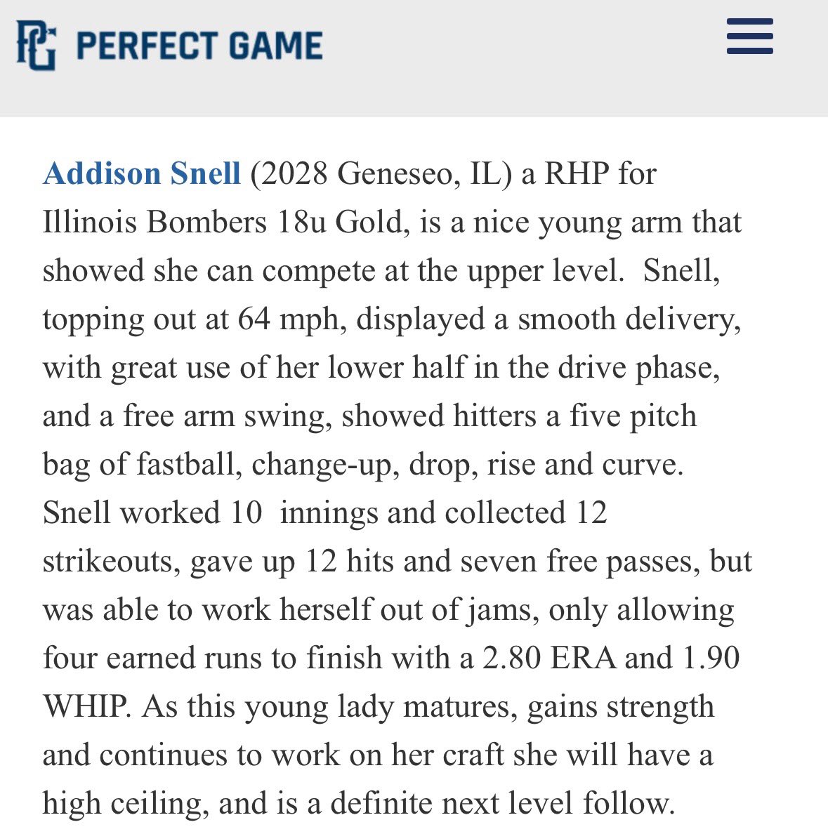 aksnell04's tweet image. Thank you @PG_Softball and @DaveDurbala_PG for the write up!!
@OhioTbolts2027 @LineDsoftball @ExtraInningSB @mandygardner24 @_CoachLevin @KAlstott @CoachMWright3 @KarenWeekly @KarlGollan @UKCoachLawson