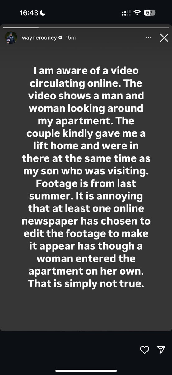 Rooney via Instagram #pafc