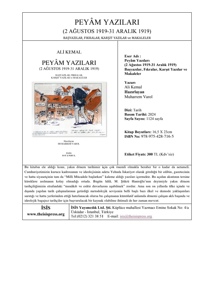 1919'da Istanbul'un işgalinden az evvelinde kamuoyu neyi nasıl  tartışıyordu? Basın tarihimiz açısından bugünü yakından ilgilendirdiği halde yakası açılmadık pek çok konu biraz ayrıntılı bakınca çok parlak görünüyo <a href="/mesutuyar10/">mesut uyar 🇹🇷🇦🇺🎖</a> <a href="/ayayciog/">Ali Yaycıoğlu</a> <a href="/bibliyoteka/">Kitâbiyat</a> <a href="/fahmethilmi/">Ahmed Raci</a>