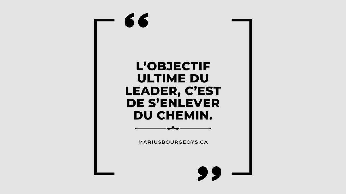 MariusBourgeoys's tweet photo. L’objectif ultime du leader, c’est de s’enlever du chemin.

#TLME1L #Leadership #Éducation https://t.co/gfLhFB2rYV