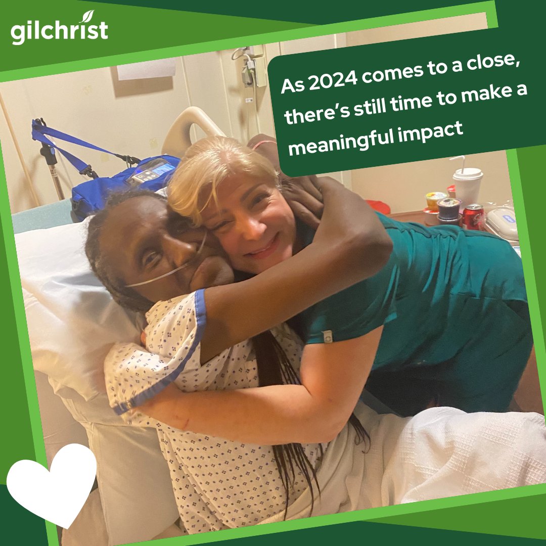 Your year-end gift to Gilchrist helps provide compassionate care and support to individuals and families facing serious illness. Every contribution ensures that our patients can live each moment with peace and dignity. Donate at the link in our bio!