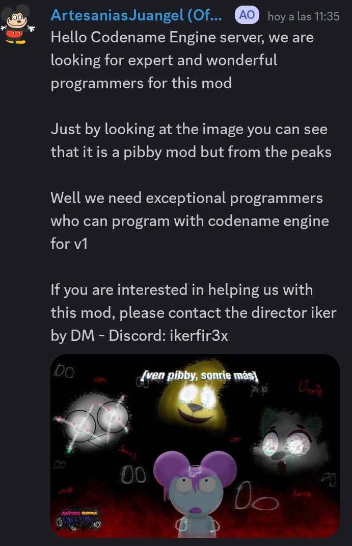 YTHCerror404's tweet image. We are looking for Coders for the V1! #pibby #fnfmods