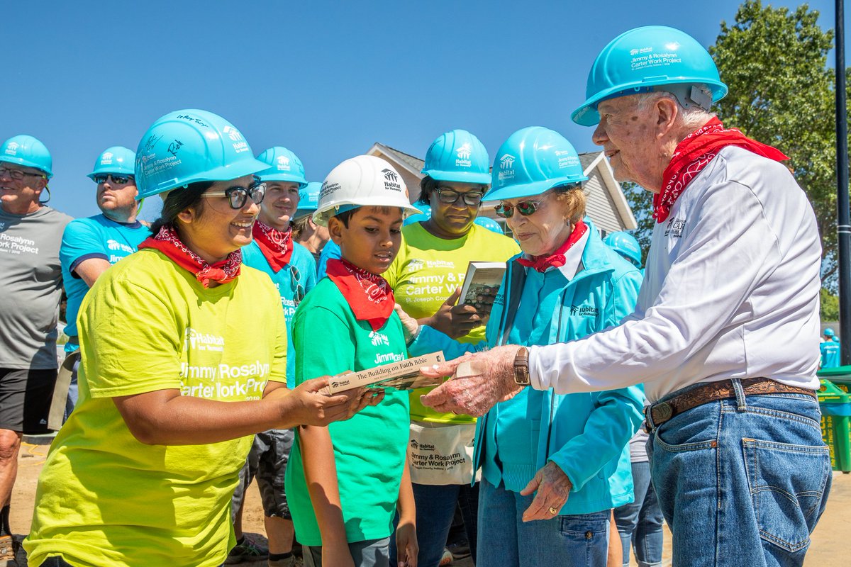 “My faith demands - this is not optional - my faith demands that I do whatever I can, wherever I can, whenever I can, for as long as I can with whatever I have to try to make a difference.”
― President Jimmy Carter
#HonoringCarter 
#HabitatWorkProject2018