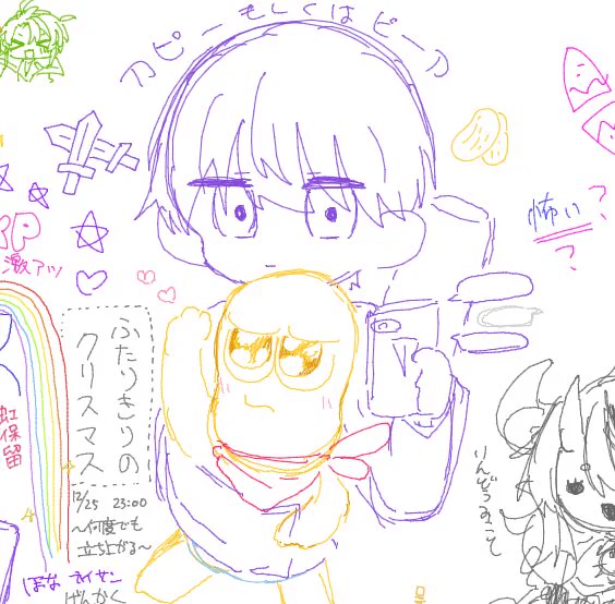 けうと仐円と絵チャした 