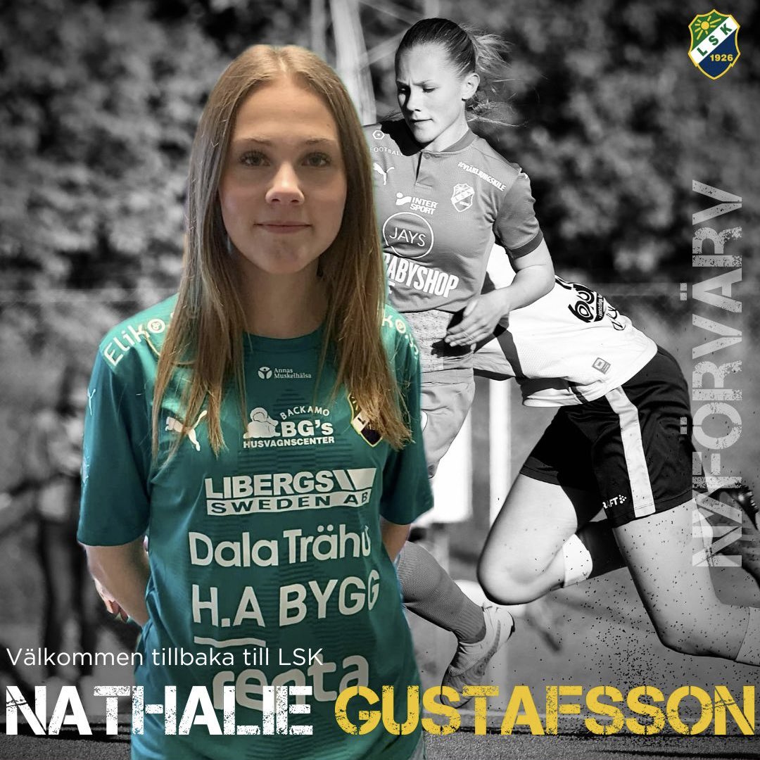 Vi har glädjen att presentera Damlagets första nyförvärv inför kommande säsong! 🤩

Vi välkomnar tillbaka Nathalie Gustafsson till LSK! 💚

📎 Läs mer: lsk.se/nyheter/nathal…

#viärLjungskile #bynmotresten