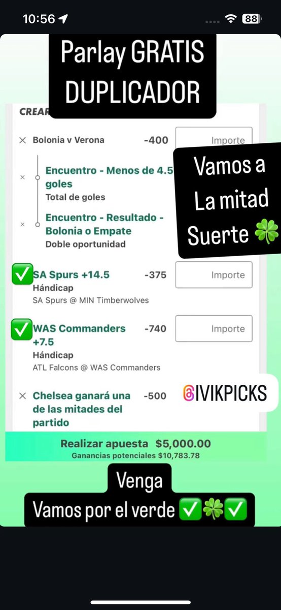 IvikPicks's tweet image. Vamos por estos dos juegos de hoy para cobrar nuevamente #parlay#apuestasdeportivas
