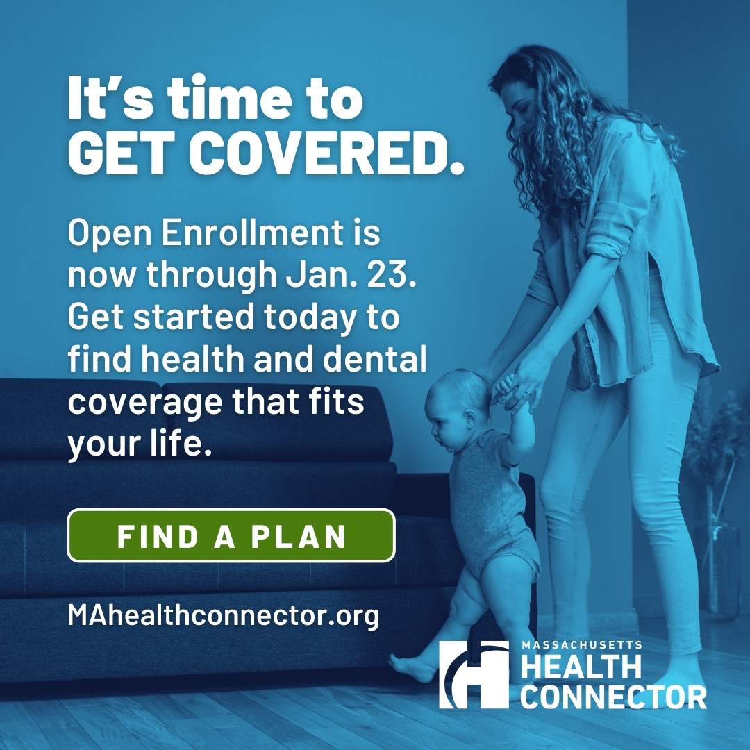 Open Enrollment is now through Jan. 23, 2025! Find #HealthPlansThatFit you through the Health Connector. Get started now at mahealthconnector.org #GetCovered
