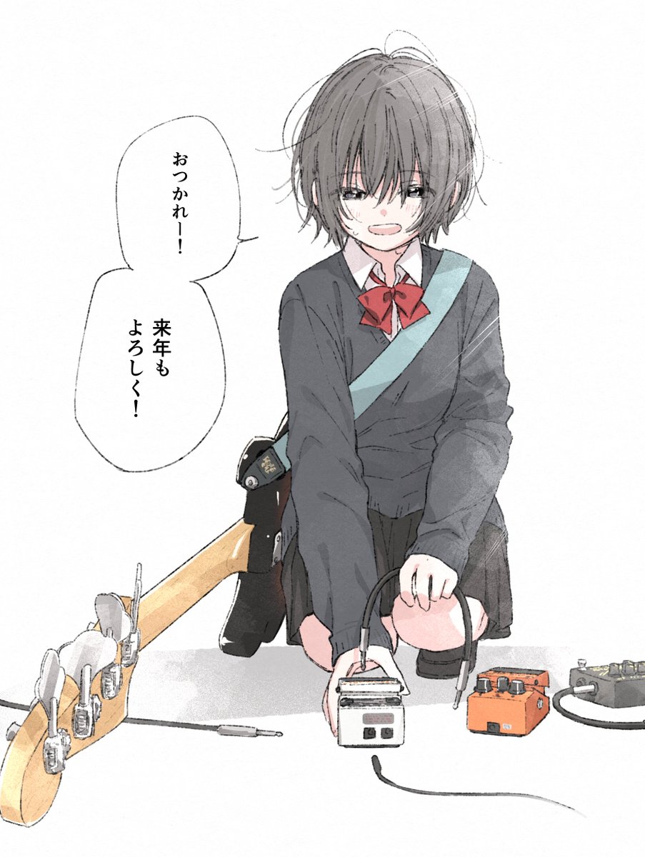 今年最後のライブを終えた女の子 