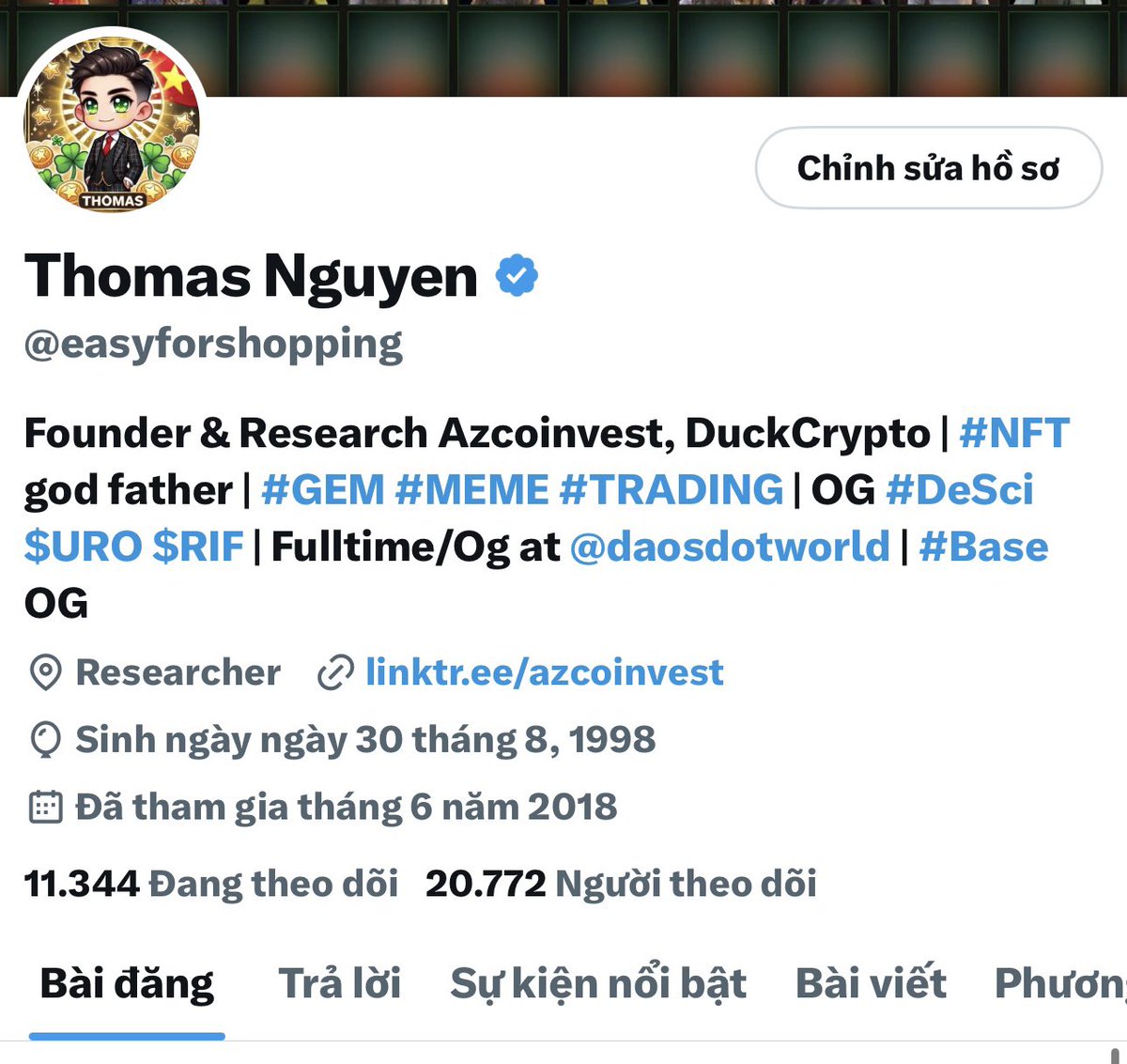 #Giveaway

Damm I just break to 20k followers!

Before I share <a href="/daosdotworld/">daos.world 🌎</a>, i just have 15k followers. Now I have ~ 21k followers!

Thanks so much guys 😍

As u can see, I have shared and supported hard about <a href="/daosdotworld/">daos.world 🌎</a>. I not only share the launch, but also make the call at