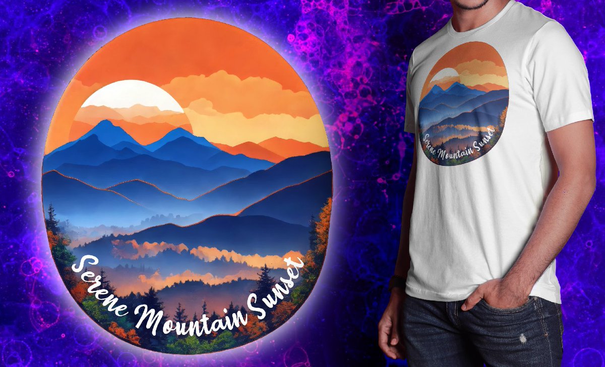 Serene Mountain Sunset T-Shirt
Explore T-Shirt Design Shop-1 for unique, stylish, and trendy t-shirts.

#tshirts #tshirtdesign #teeshirt #graphicdesign #cafepress 

shorturl.at/OC1mr