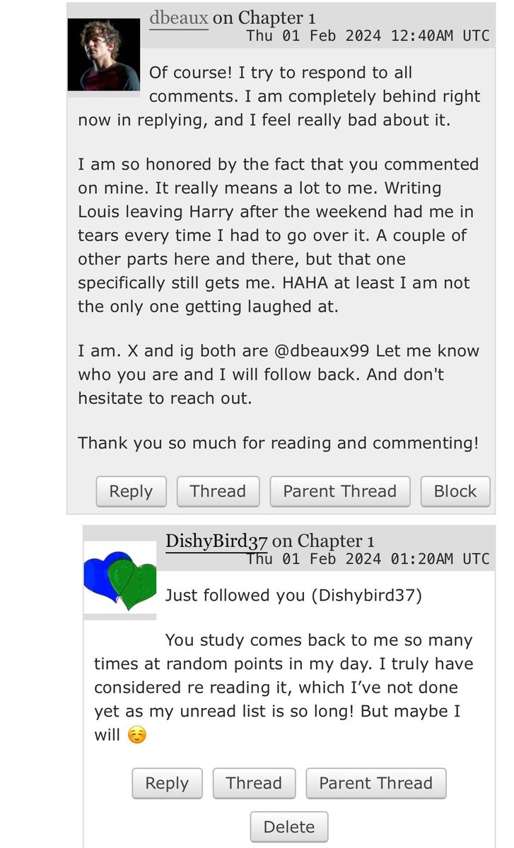 DishyBird37's tweet image. A year ago I finished a 📖 which I 💘 so much I had to leave a comment. 
10 days later the author replied and therein started a crazy friendship! 

Happy one year Anniversary to reading #TemporaryFix 
archiveofourown.org/works/33120481; and to us @dbeaux99💙