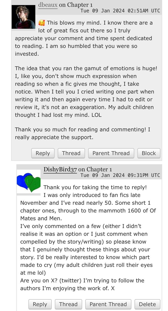DishyBird37's tweet image. A year ago I finished a 📖 which I 💘 so much I had to leave a comment. 
10 days later the author replied and therein started a crazy friendship! 

Happy one year Anniversary to reading #TemporaryFix 
archiveofourown.org/works/33120481; and to us @dbeaux99💙