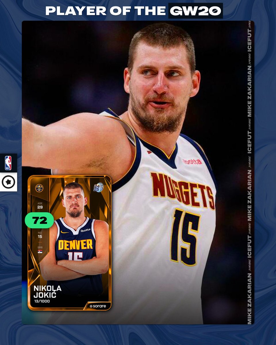 The Joker led the way in Game Week 20 on @SorareNBA  with a big score. Anyone sniff a podium?