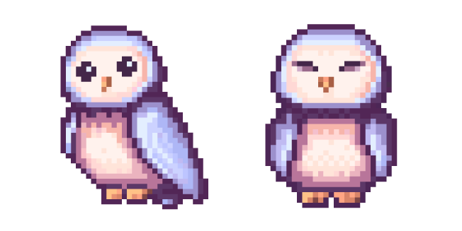 CustomCursor's tweet photo. This #owl in pixel style is a tiny masterpiece of charm and delicate details. If you like unique designs that can add a bit of a dreamlike atmosphere to your device, you should try using this #PurpleBlue Owl Pixel custom cursor. #CustomCursor #pixelart 
https://t.co/RFb0URmWmd https://t.co/sBKuHFp2GZ