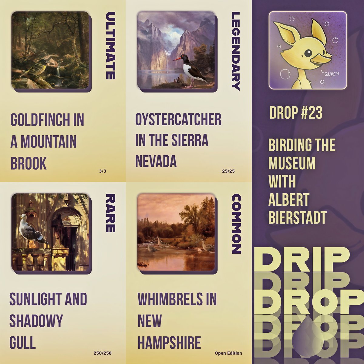 gm ♥️🐦🎨

Final <a href="/drip_haus/">DRiP 💧</a> snapshot of 2024 at 2pm Eastern tomorrow!

Wrapping the year with a study on Albert Bierstadt's amazing use of light and shadows in his paintings

🧵