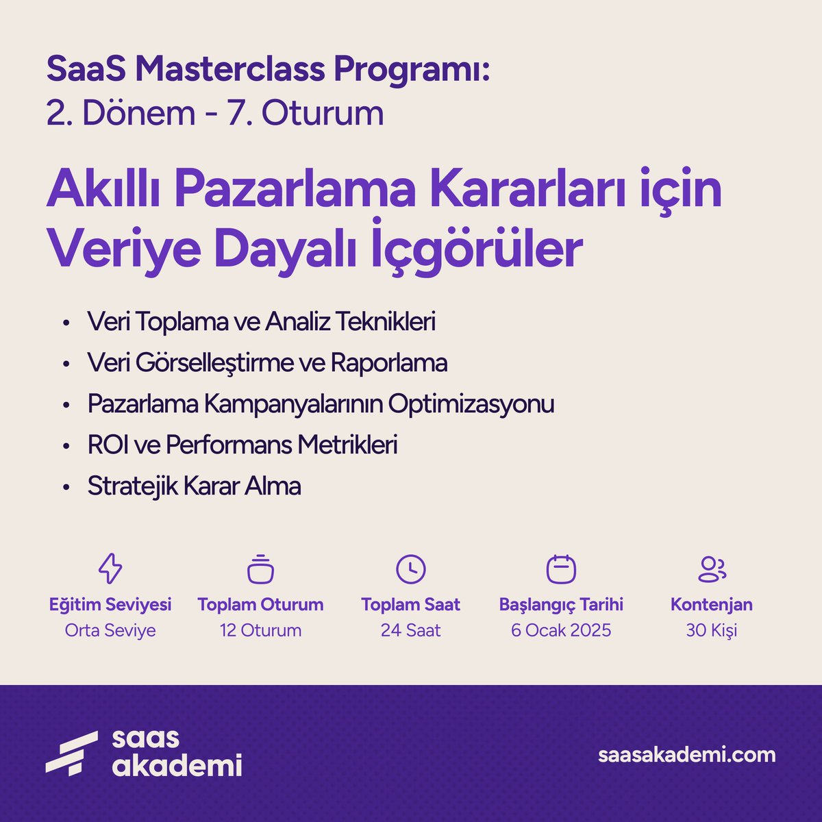 6 Ocak 2025’te SaaS Masterclass başlıyor! Kontenjanlar dolmadan hemen yerinizi ayırtın.

11 günde, her biri kendi alanında iz bırakan 11 SaaS Masterclass eğitmeni #7 👇🏻

Yedinci oturum eğitmenimiz: heybooster'ın kurucu ortağı ve CEO'su Şahin Seçil (<a href="/Sahin_Secil/">Şahin Seçil 🎙</a>)

Kariyerine