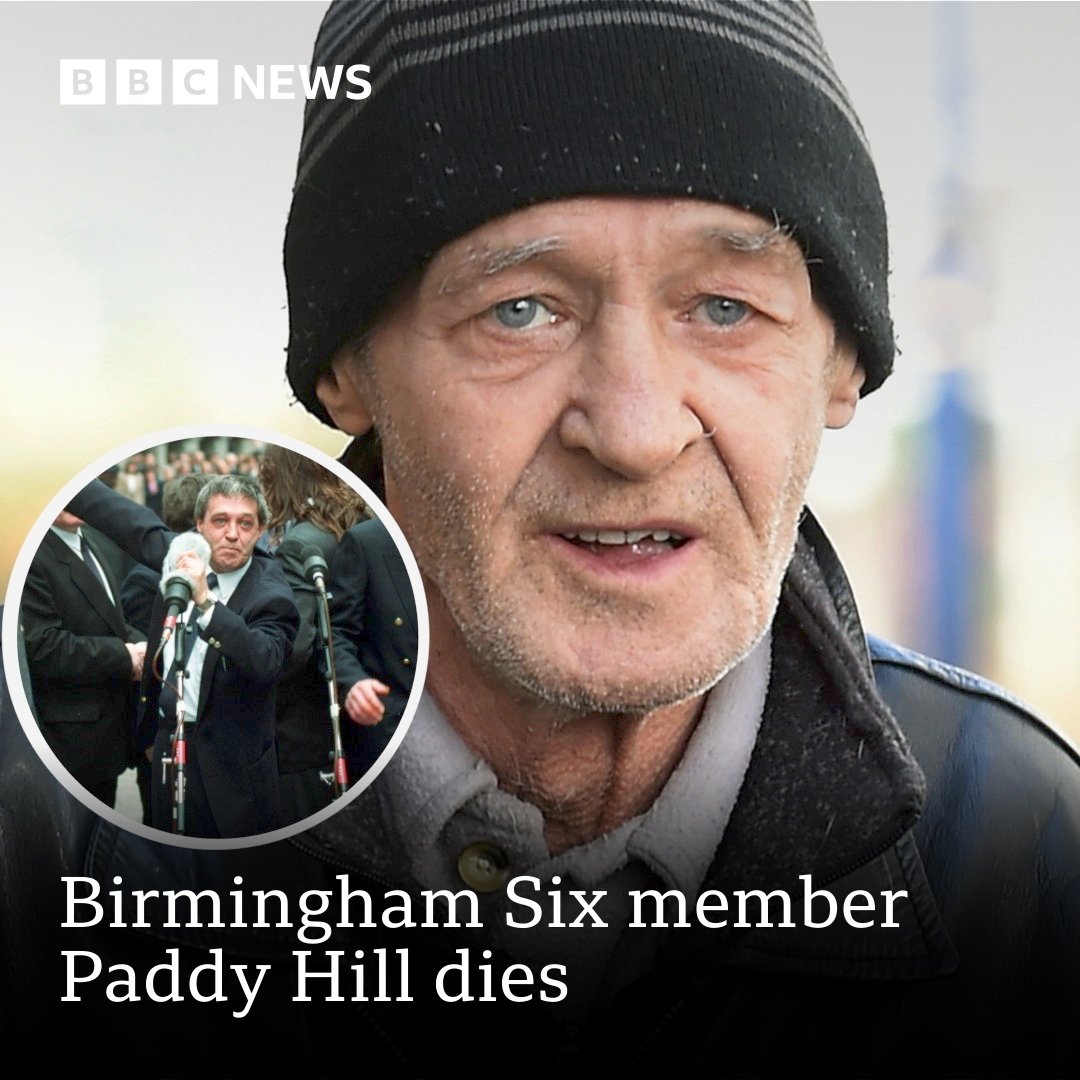 Paddy Hill spent 17 years in prison after being wrongly convicted of involvement in the Birmingham pub bombings.
Full story: bbc.in/40bINZR