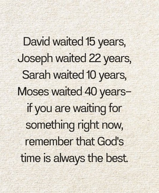 God's Time is always the Best 🙏