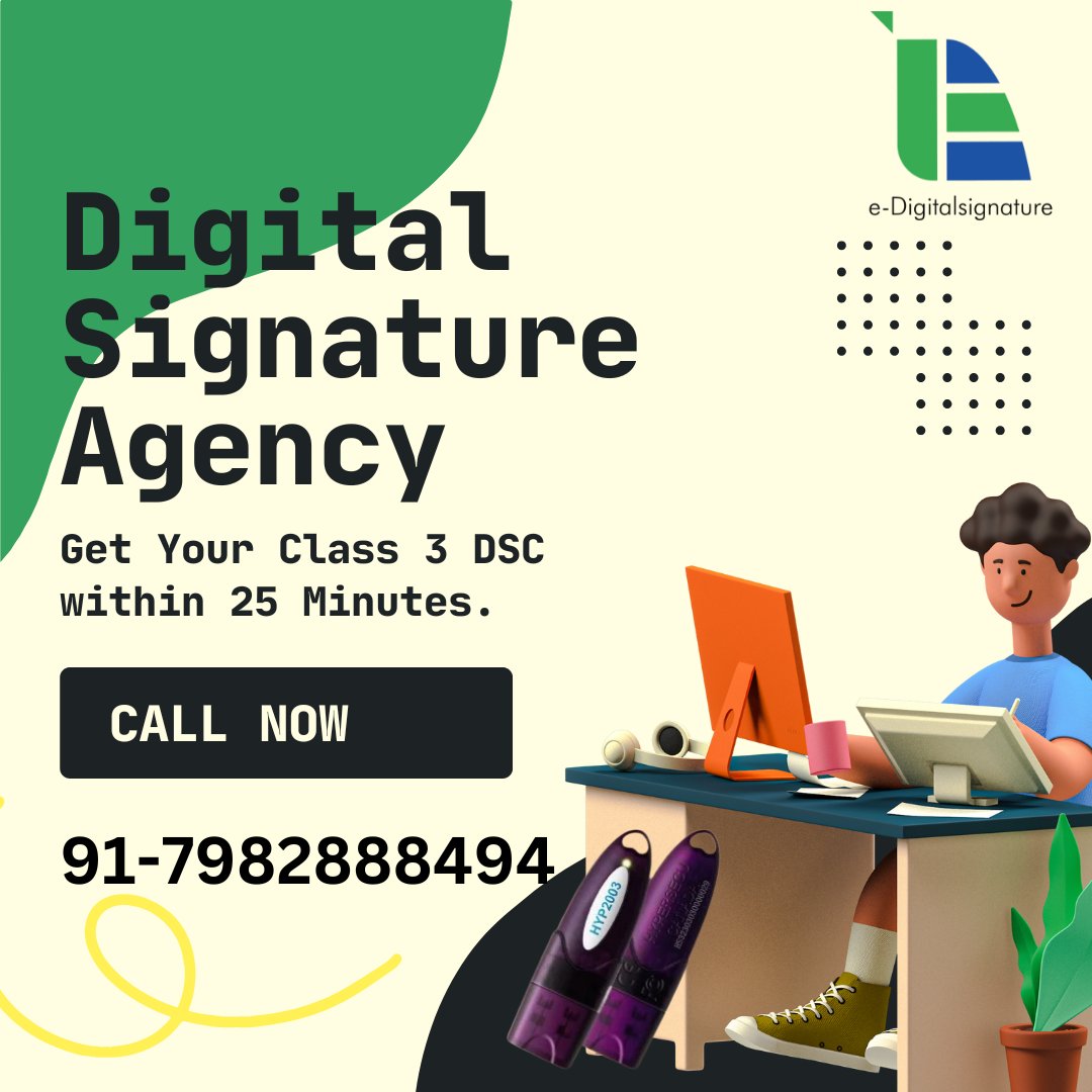 edigitalsigner's tweet image. &quot;🔐 Secure your business with a Class 3 Digital Signature!

💻 Trusted, fast, and easy solutions available at eDigitalSignature. Perfect for GST filings, tenders, and other online services.

 Contact: +91-7982888494 🌐 Website: e-digitalsignature.in

#class3dsc #class3 #hyp