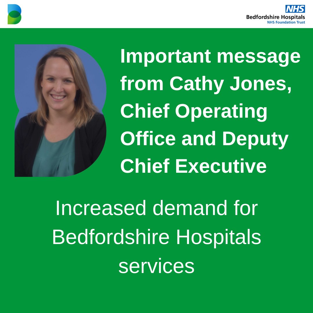 Luton and Dunstable University Hospital (@landdhospital) on Twitter photo Our hospitals are seeing an exceptional level of demand on services. Due to continued pressure as a result of flu and other winter viruses, visiting is restricted on some of our wards with only one healthy individual able to visit at a time.
Full details: bedfordshirehospitals.nhs.uk/news/exception… Our hospitals are seeing an exceptional level of demand on services. Due to continued pressure as a result of flu and other winter viruses, visiting is restricted on some of our wards with only one healthy individual able to visit at a time.
Full details: bedfordshirehospitals.nhs.uk/news/exception…