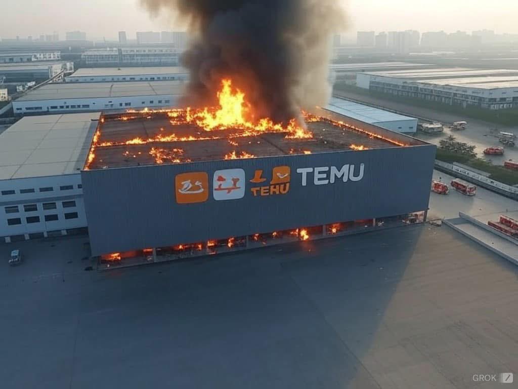 A 57,000 square foot Temu warehouse in China went up in flames today. The total loss of inventory has been estimated to be as high as $56.19 USD.