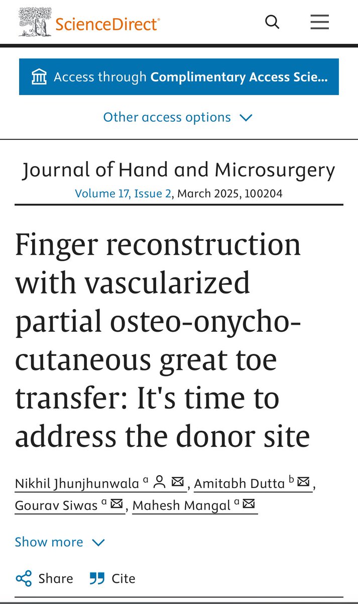 Journal of Hand and Microsurgery tweet media