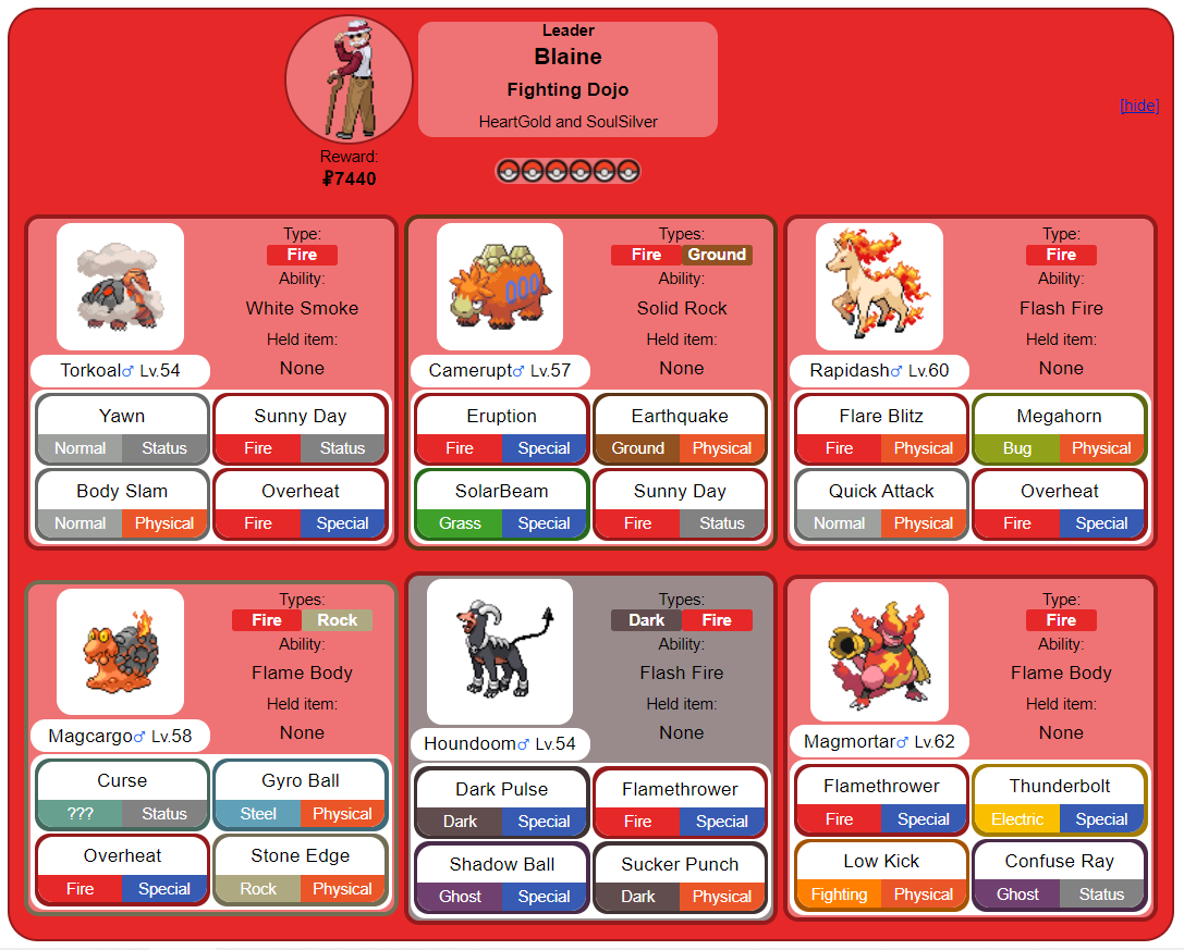 X0dia's tweet photo. @Bulbagarden I was wondering, would you consider ever releasing a publicly editable version of your team display? I've seen a few dedicated visual team builders online but none look as clean or communicate as much info as the interface on your site https://t.co/SZs2z3Mwq8