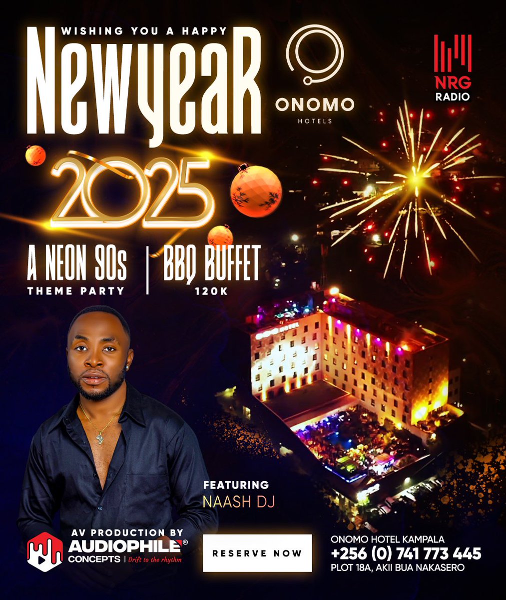 For the best fireworks display and a night filled with classic hits from the 80s and 90s,

Pull up to <a href="/OnomoHotels/">ONOMO Hotels</a> this NYE’s 

Cc: <a href="/audiophile_ug/">Audiophile Concepts</a>