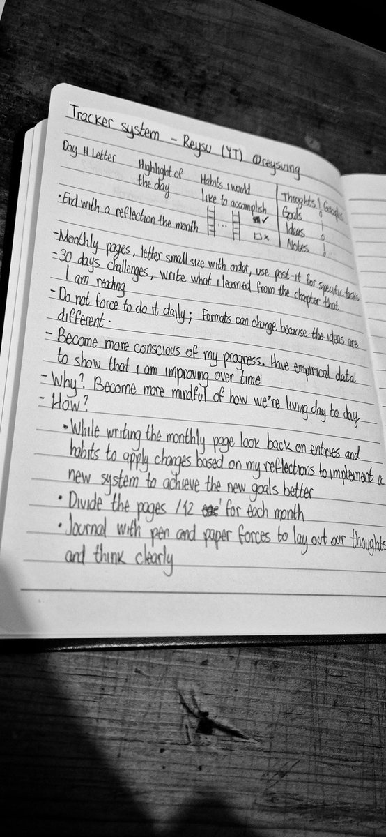 Searching for a way to measure my progress on goals in 2025, I found The Life Tracker System (youtu.be/NVXTcNYbs_Q) by <a href="/reysuing/">reysu</a>. I loved it —well explained—and I even took notes. I will try to implement it and share my progress.