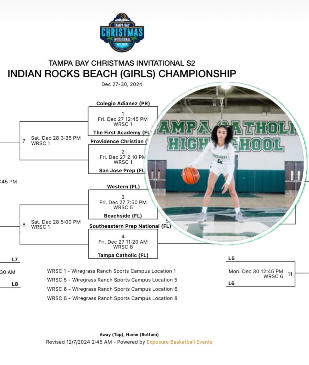 Final game today at 11:20am court 6🏀
Let’s finish with a WIN <a href="/Tchoops_GBB/">Tampa Catholic GBB</a>