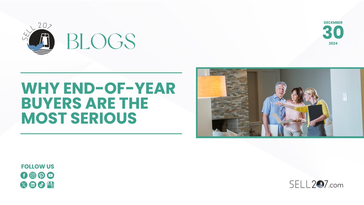 sell207's tweet photo. Did you know the most serious buyers are shopping right now? Learn why the end of the year is prime time to sell in today’s blog!

Sell 207 | Your Midcoast Maine Waterfront Real Estate Specialists

https://t.co/2N09lwnFg2 https://t.co/dGPDhQDEAY