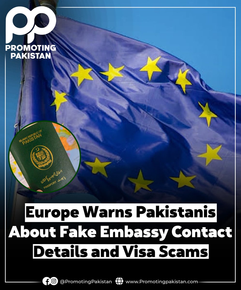 PromotingPK's tweet image. ⚠️ Important alert for Pakistanis! European authorities warn of fake embassy contacts and visa scams targeting individuals. Stay vigilant, double-check official sources, and protect yourself! 🛡️✉️ #PromotingPakistan #StaySafe #VisaScamAlert #EuropeWarnings #FraudAwareness
