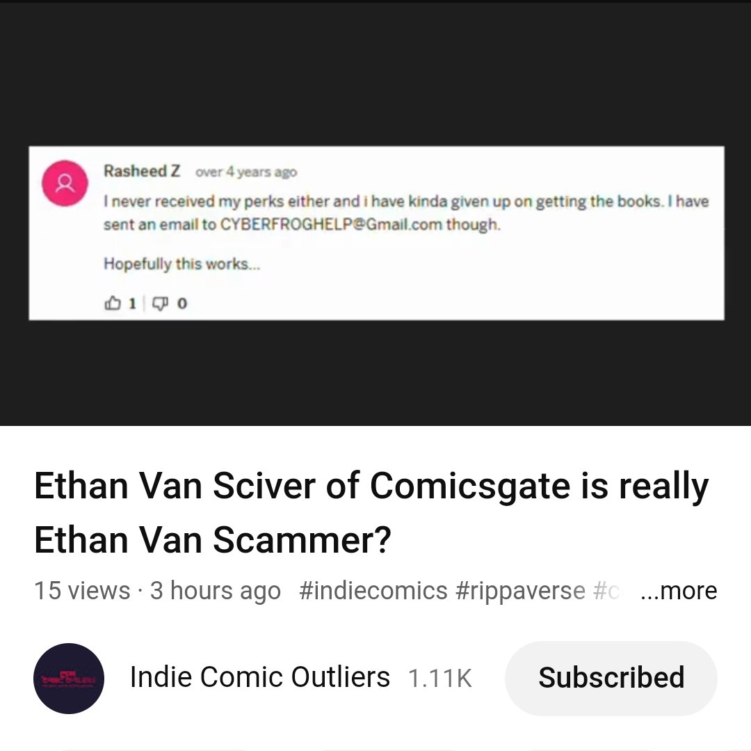 🚨 People mad

This video has over a hour of comments from EVS indiegogo campaigns 😮

Link to video here 👇
youtu.be/WGSFtZJCzKA?si…