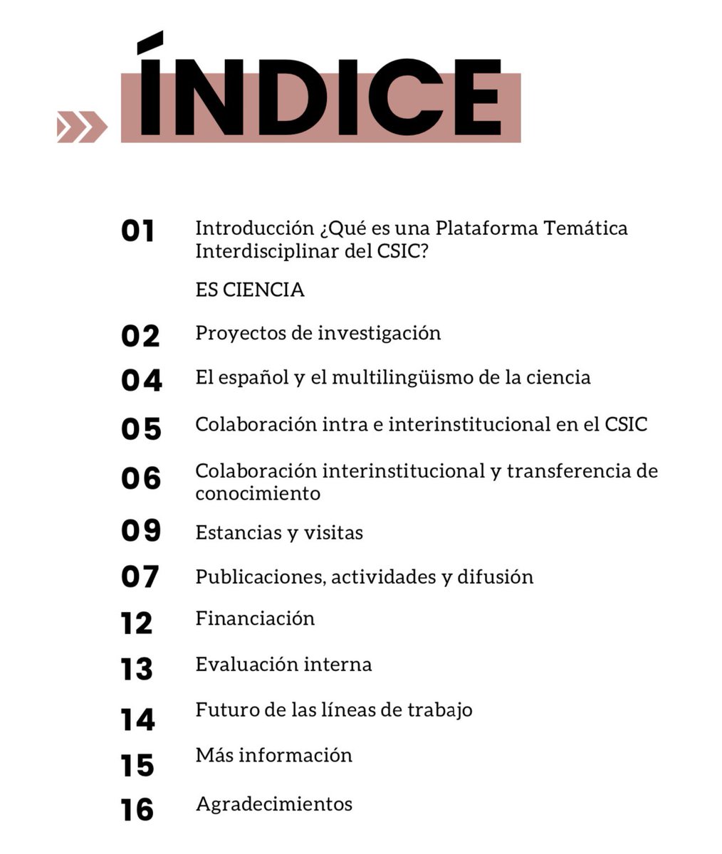 Fernando A. Navarro (@navarrotradmed) on Twitter photo Memoria final (2019-2024) de la plataforma temática interdisciplinar
‘ES CIENCIA: el español como lengua de la comunicación científica’
<a href="/ILIA_CSIC/">Elea Giménez Toledo</a>
Madrid🇪🇸: <a href="/ESCiencia_CSIC/">ES-CIENCIA CSIC</a> <a href="/CSIC/">CSIC</a> <a href="/CienciaGob/">Ministerio de Ciencia, Innovación y Universidades</a>, 2024.
PDF gratuito (18 págs.): pti-esciencia.csic.es/wp-content/upl… Memoria final (2019-2024) de la plataforma temática interdisciplinar
‘ES CIENCIA: el español como lengua de la comunicación científica’
<a href="/ILIA_CSIC/">Elea Giménez Toledo</a>
Madrid🇪🇸: <a href="/ESCiencia_CSIC/">ES-CIENCIA CSIC</a> <a href="/CSIC/">CSIC</a> <a href="/CienciaGob/">Ministerio de Ciencia, Innovación y Universidades</a>, 2024.
PDF gratuito (18 págs.): pti-esciencia.csic.es/wp-content/upl…