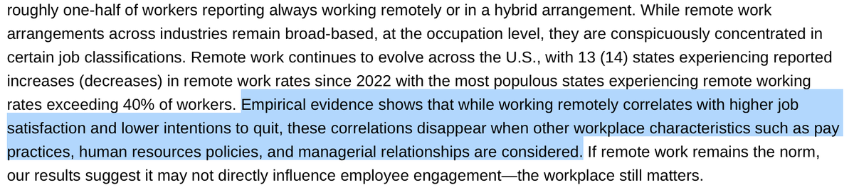 As DOGE considers requiring federal employees return to office, a new paper suggests remote work may be an indication of workplace quality for some jobs
nber.org/papers/w33315