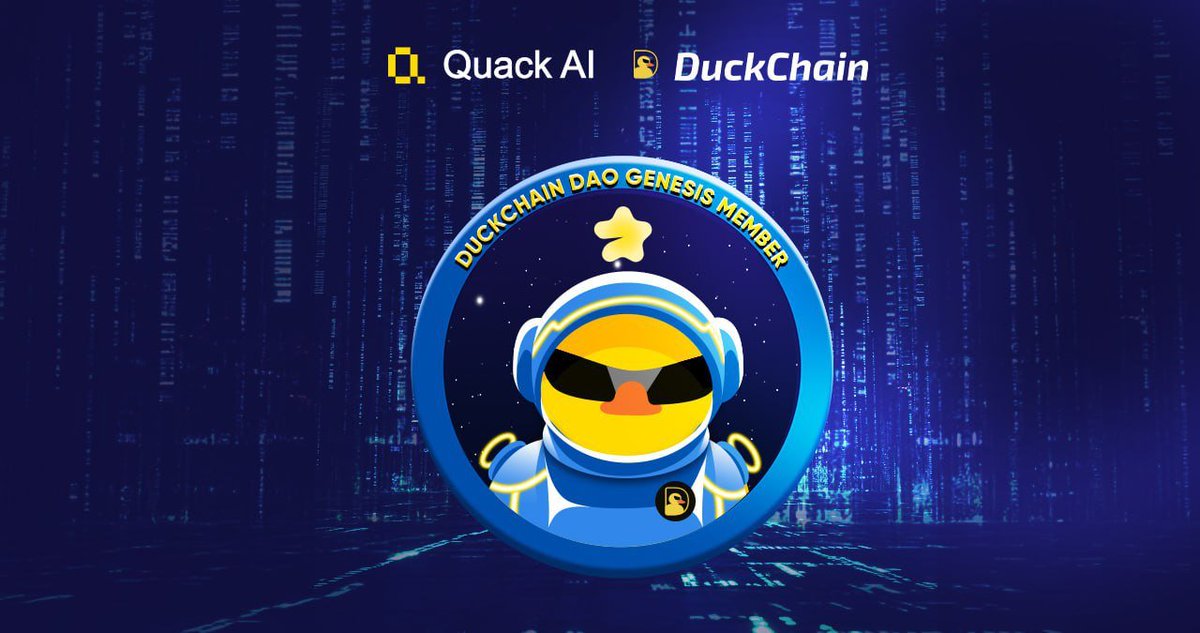 【プレゼント企画🎁】
DuckChain Genesis WhitelistをGiveaway！

■参加方法
1. RT
2. EVMウォレットアドレスをコメント

■詳細
-期間：1月2日まで
-配当方式：WL ✖︎ 30名

◼︎補足
-WL＝有償セール参加権利
-AI DAO Genesisは世界で20,000枠限定
-エアドロップ権利付き