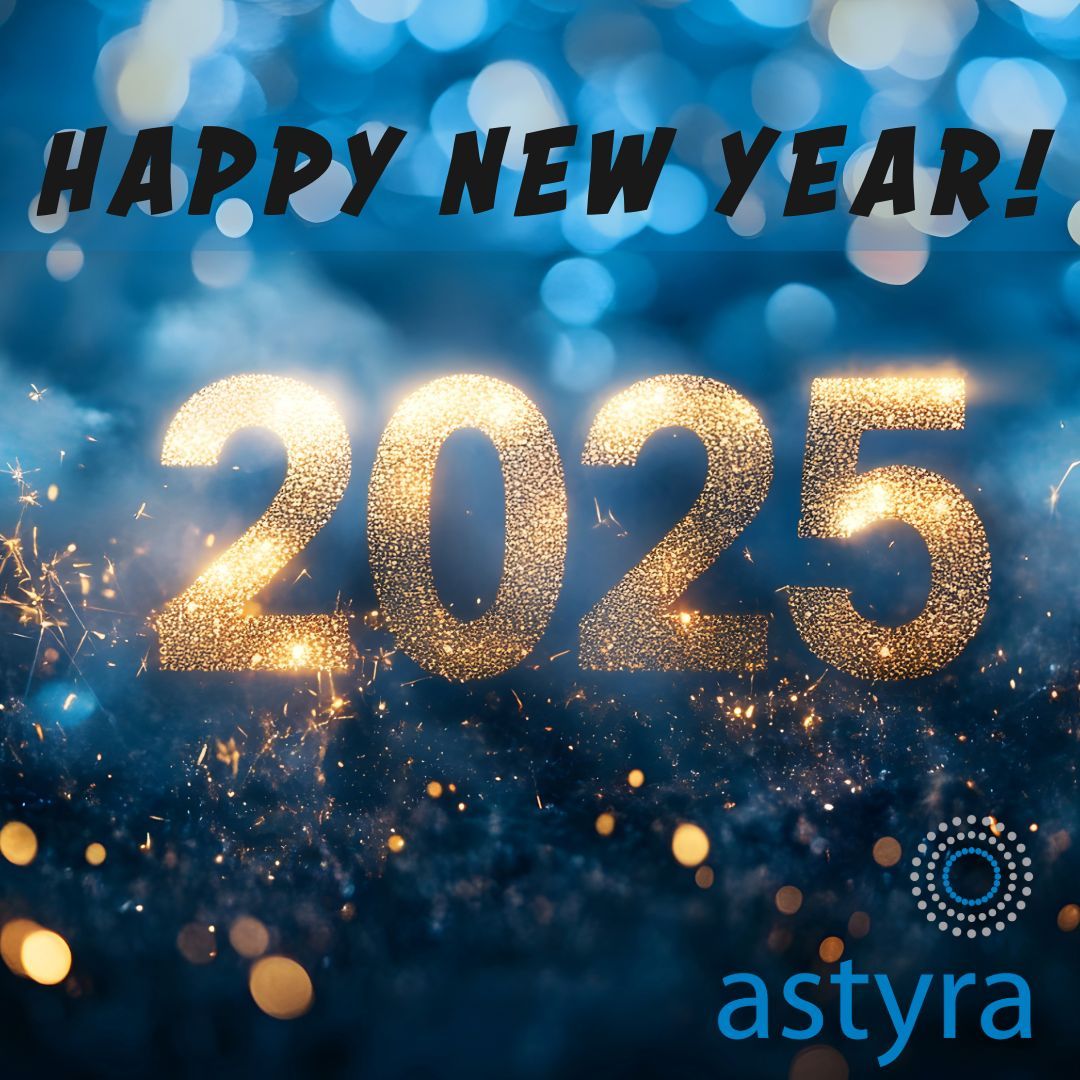 🎉✨ Happy New Year from all of us at Astyra! As we enter 2025, we’re excited for new opportunities, growth, and shared success. 
🥂 Cheers to a year of possibilities and making every moment count! 💼🌟 
#HappyNewYear #NewBeginnings #beAstyra