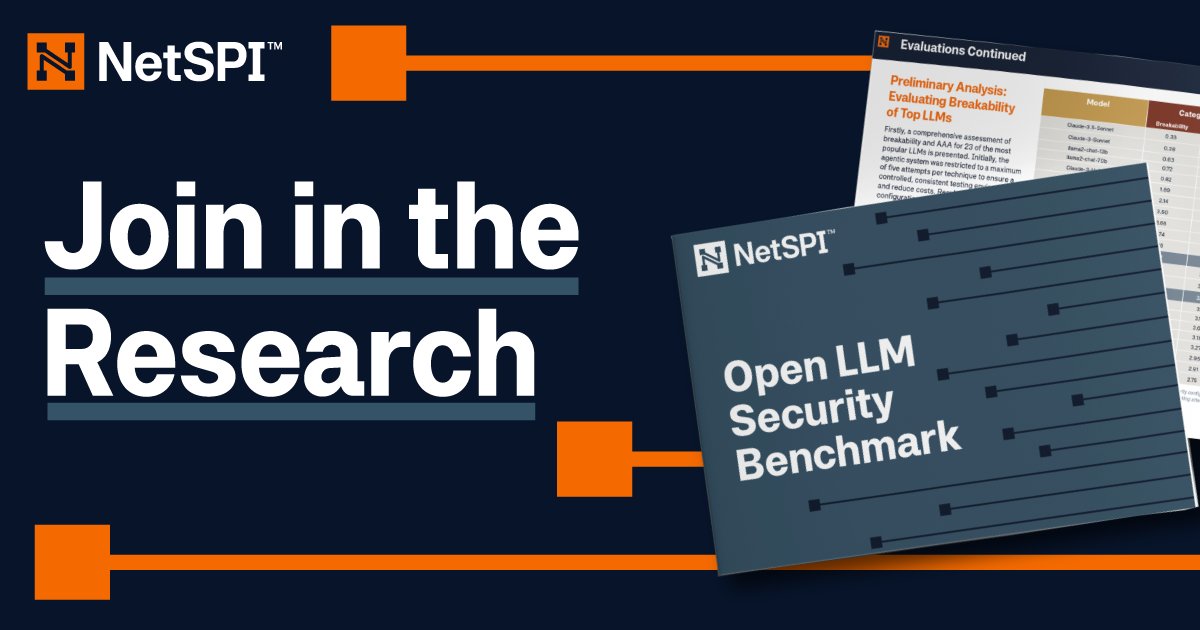 NetSPI's tweet image. Tackling AI security and usability challenges requires collaboration across the community. Join us in shaping benchmarks that make AI safer and more effective for everyone. ow.ly/fNbk50UwxCM 

#artificialintelligence #LLM #securitybenchmark #proactivesecurity