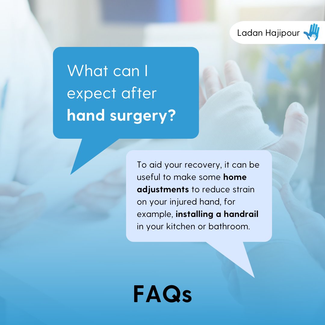 Feeling unsure about what to expect after hand surgery? 🤔 That's completely normal!

Check out our blog to learn what comes next and how to set yourself up for a smooth healing journey 👇ladanhajipour.com/what-to-expect…

#PostSurgery #HandSurgery #FAQs