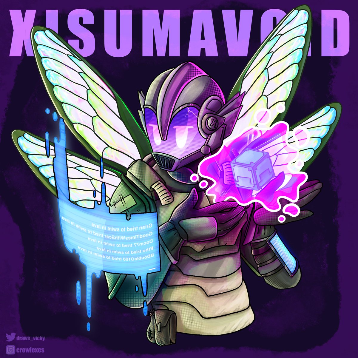 draws_vicky's tweet photo. Been getting more into Hermitcraft and I am really enjoying Xisuma‘s Content, so here is some fanart :) 

#xisumavoid #xisumafanart #Hermitcraftfanart #hermitcraft #hermittwt https://t.co/LR1jj1739J
