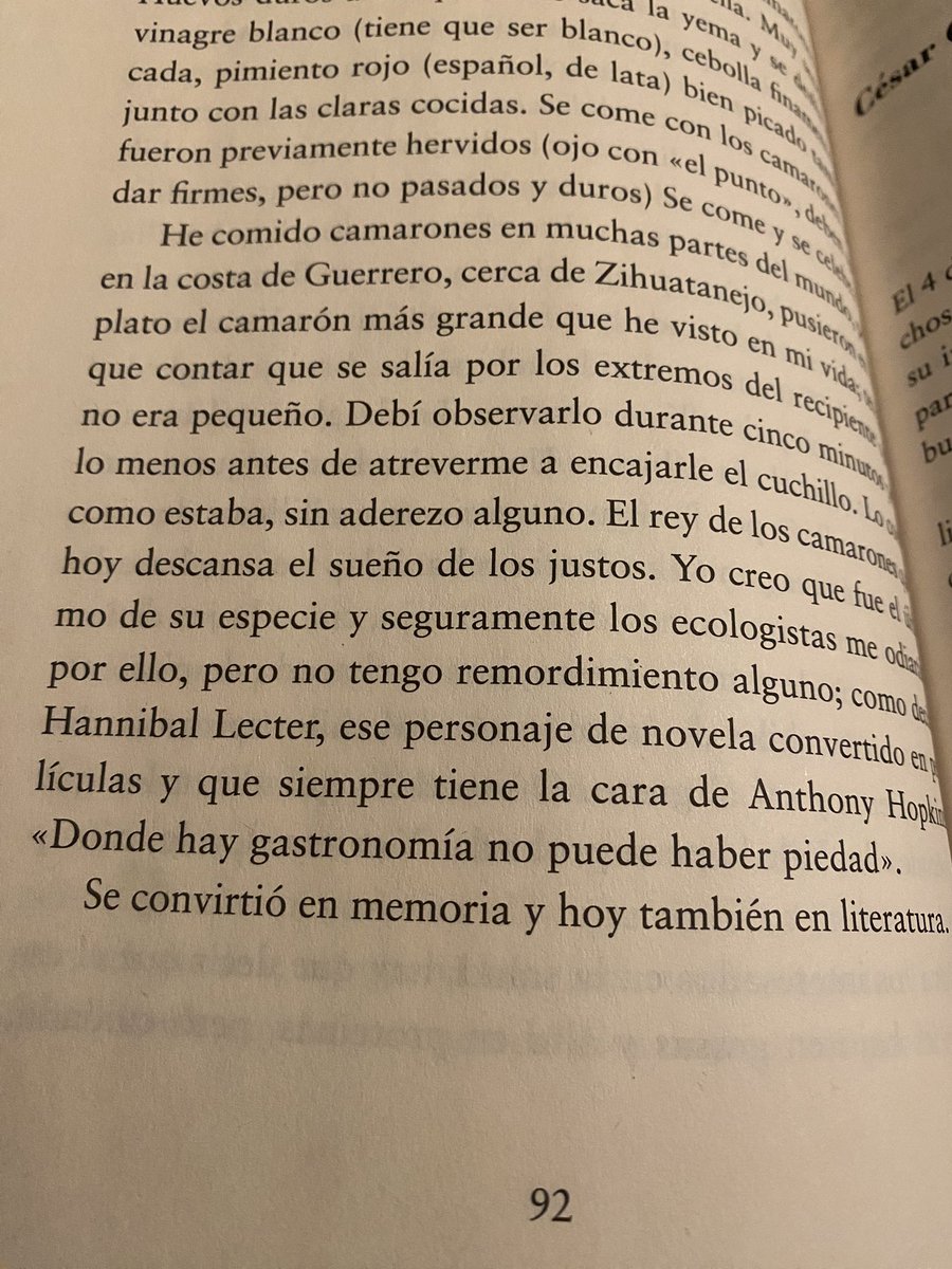 “Donde hay gastronomía no debe haber piedad”