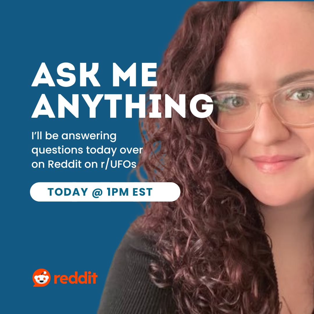 kellychasemedia's tweet image. I'm doing my first Reddit AMA today to celebrate the premiere of Cosmosis: UFOs &amp;amp; A New Reality. I'll be answering your questions on r/UFOs today at 1 PM EST.

The link to the post will be in the comments below once it's live. ⬇️

I hope to see you there!