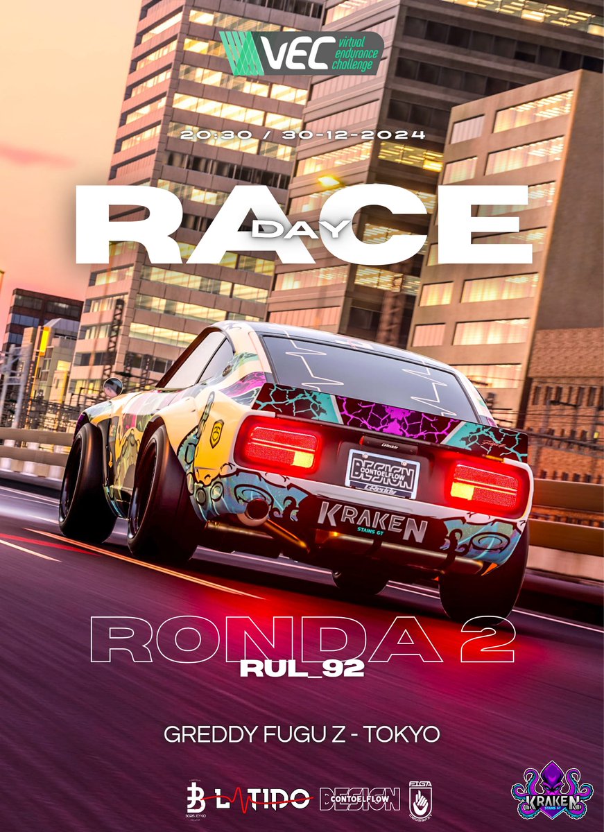 🏁 𝗥𝗔𝗖𝗘 𝗗𝗔𝗬 🏁

🏆 𝚅𝚒𝚛𝚝𝚊𝚕 𝙴𝚗𝚍𝚞𝚛𝚊𝚗𝚌𝚎 𝙲𝚑𝚊𝚕𝚕𝚎𝚗𝚐𝚎 <a href="/Mach25Gaming/">Mach25 Gaming</a> 
📍 𝚁𝚘𝚗𝚍𝚊 𝟸 @EnduranceFest

🐙 <a href="/KRK_rul_92/">KRK_rul_92</a>
🏎️ 𝙶𝚛𝚎𝚍𝚍𝚢 𝙵𝚞𝚐𝚞 𝚉
👨🏻‍🎨 <a href="/Con_ToEl_Flow/">ConToelFlow_Designs</a>

🇯🇵 𝚃𝚘𝚔𝚢𝚘 𝙼𝚎𝚛𝚒𝚍𝚒𝚘𝚗𝚊𝚕
🕙 𝟸𝟶:𝟹𝟶

🖼️ <a href="/KRK_Aitorcota/">Aitorcota</a>