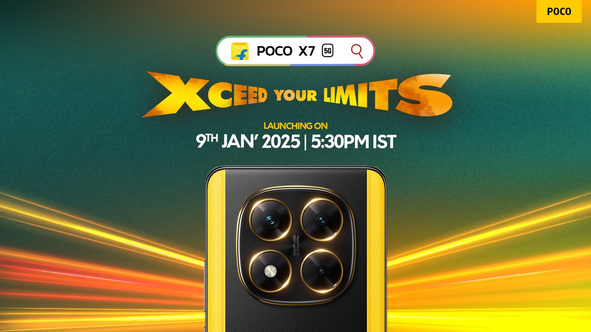 The #POCOX75g is ready to #XceedYourLimits

Launching on 9th Jan | 5:30 PM IST on #Flipkart